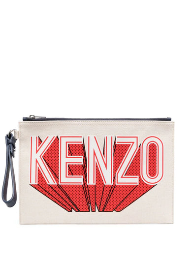 Clutch with Kenzo print