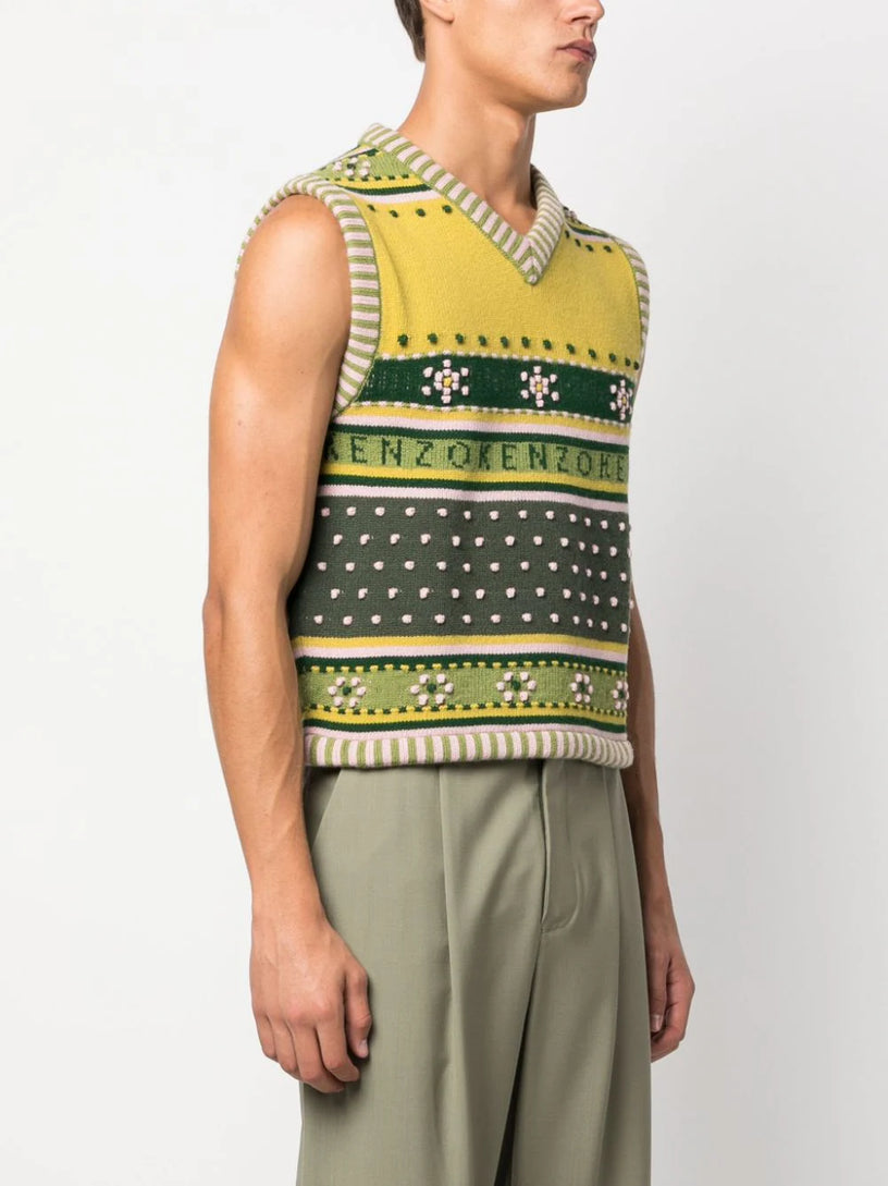 Fairisle knitted jumper vest