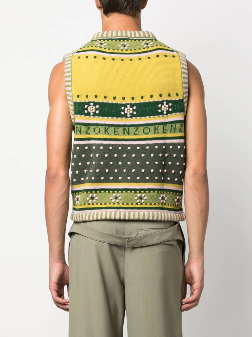 Fairisle knitted jumper vest