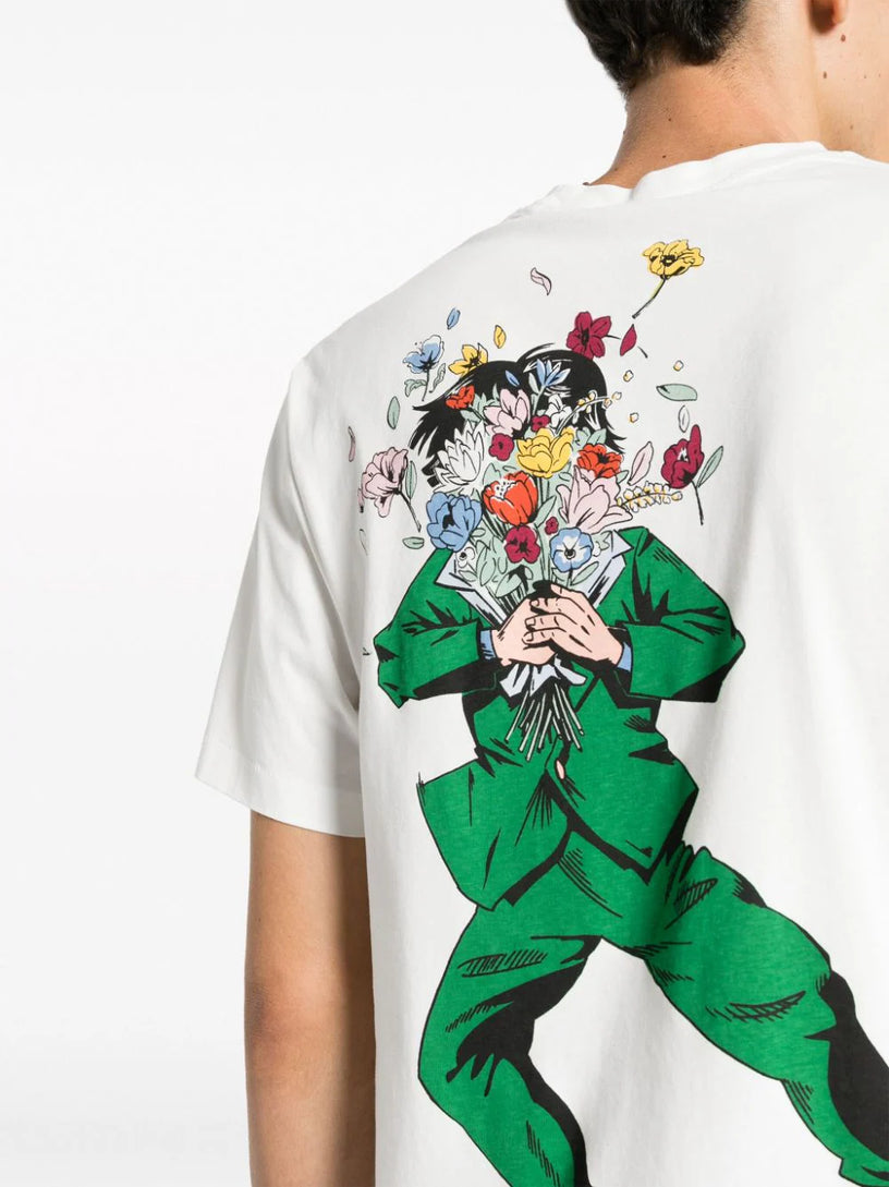 Cartoon-print T-shirt