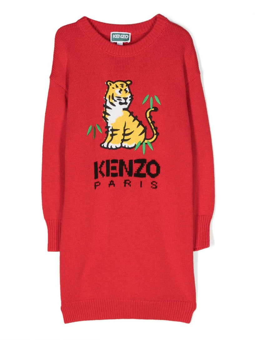 'Tokyo Paris Kotora Tiger' sweater dress