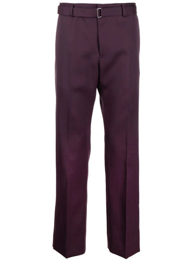 Straight slit pants