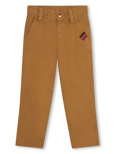 Logo-patch chino trousers