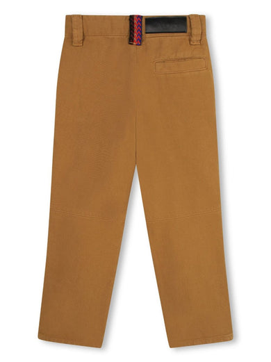 Logo-patch chino trousers