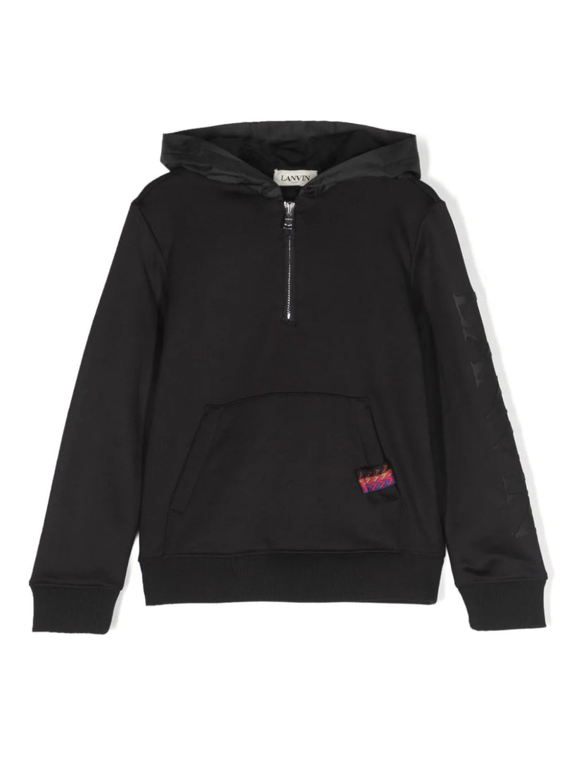 Hooded sweatshirt with zip