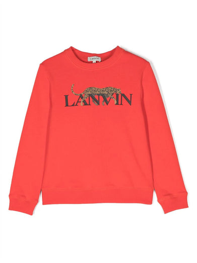 Leopard-print logo sweatshirt