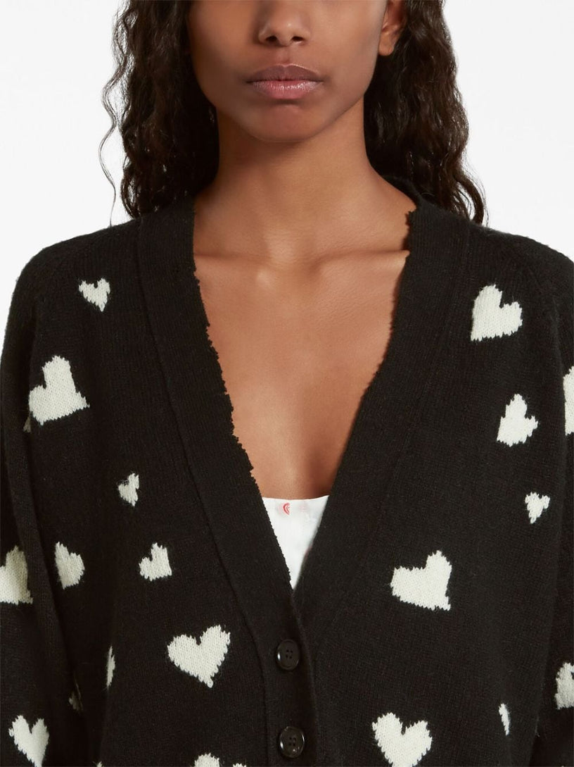 Cardigan with Bunch of Hearts motif