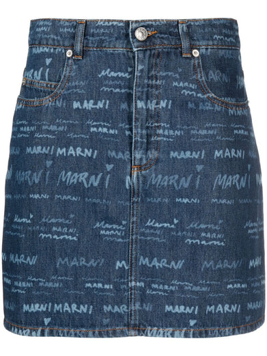 MegaMarni denim skirt