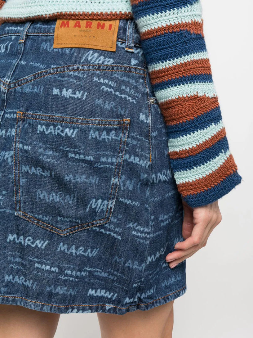 MegaMarni denim skirt