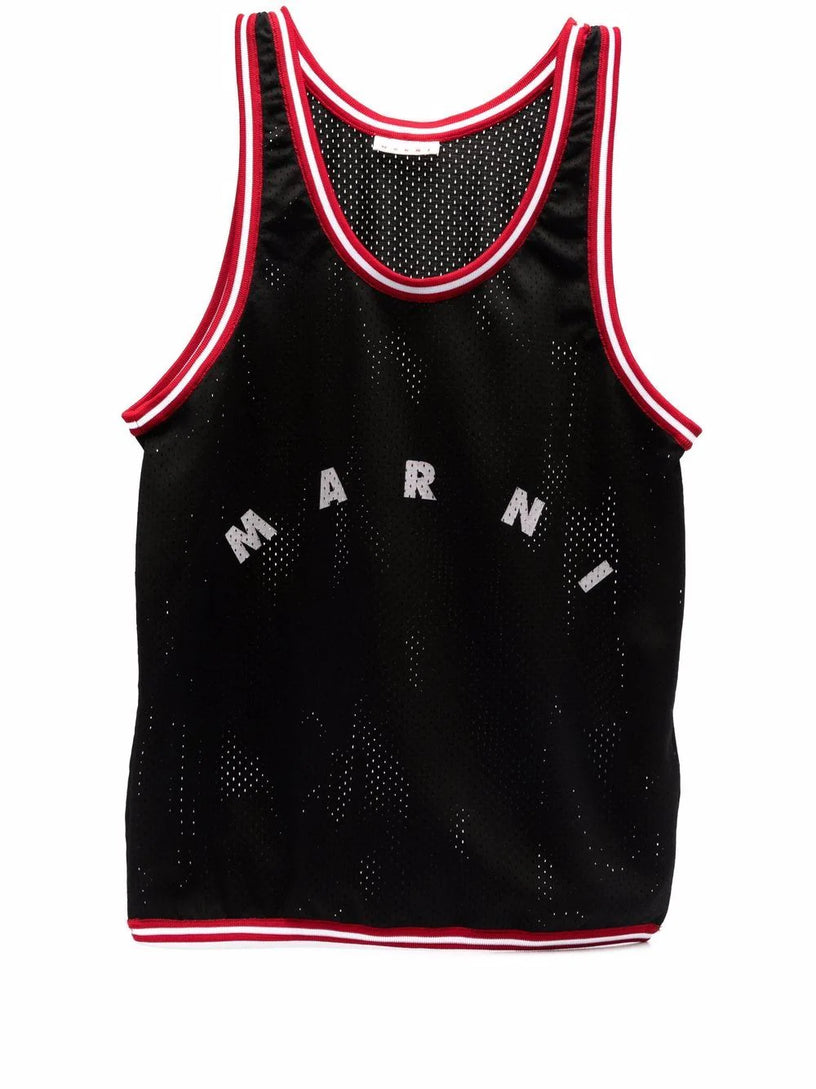 MARNI Logo basketball tote bag