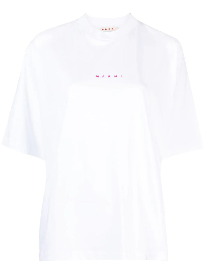 Oversized white cotton T-shirt