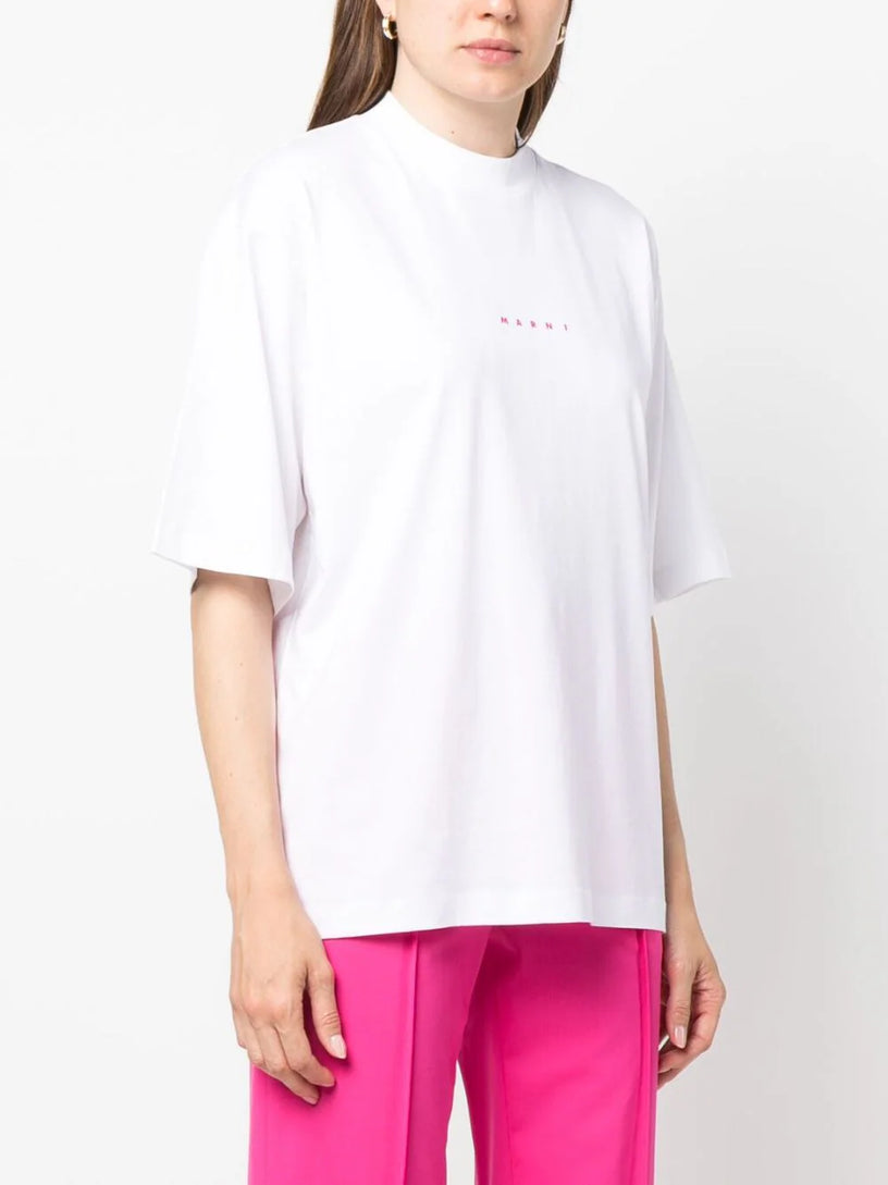 Oversized white cotton T-shirt