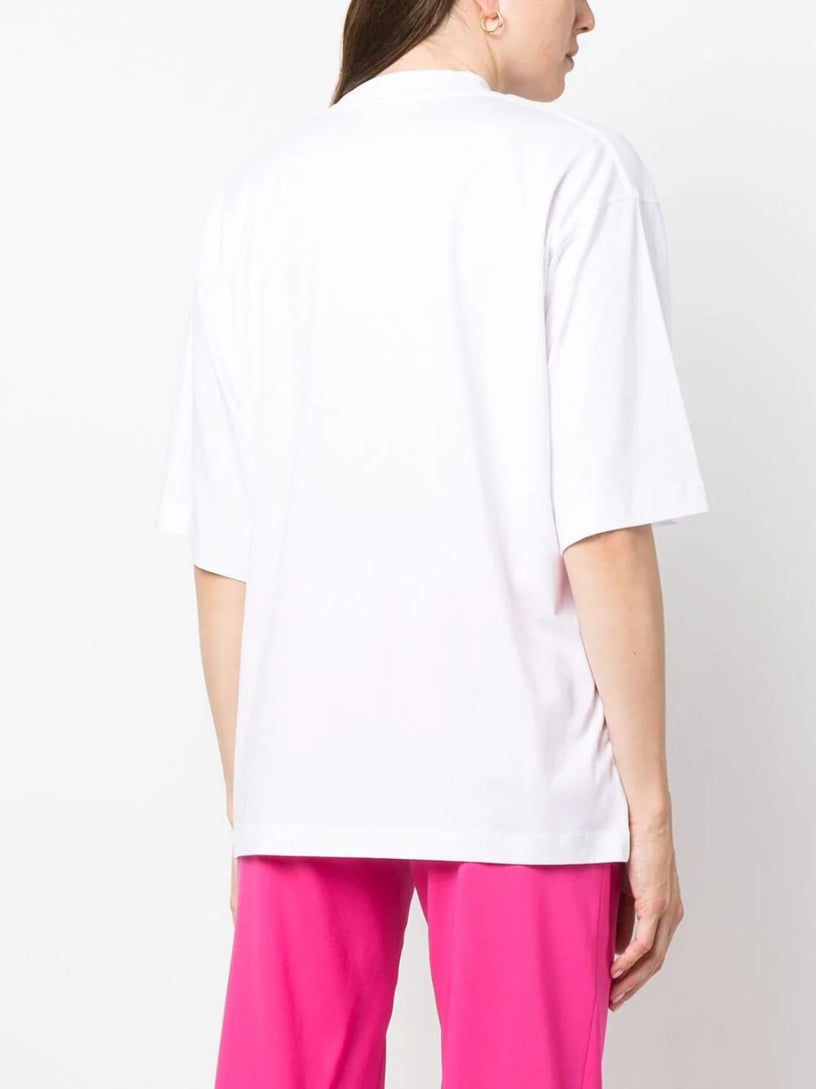 Oversized white cotton T-shirt