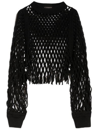 Wool mesh sweater