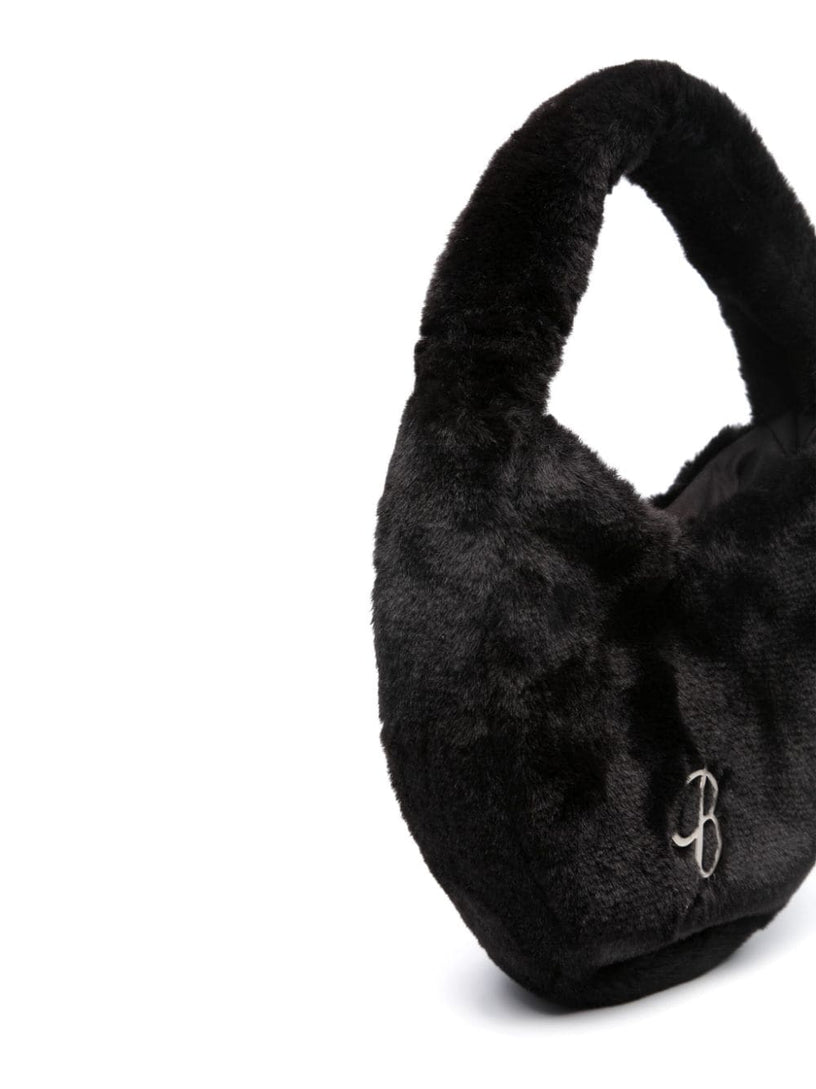 Faux shearling shoulder bag