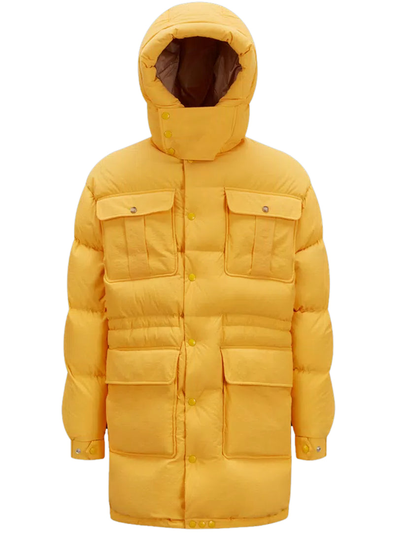 Pentaflake long down coat