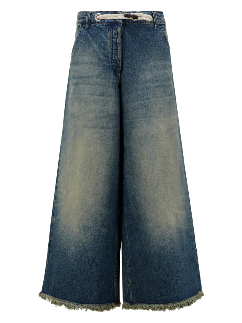 MONCLER GENIUS Wide leg jeans moncler x palm angels