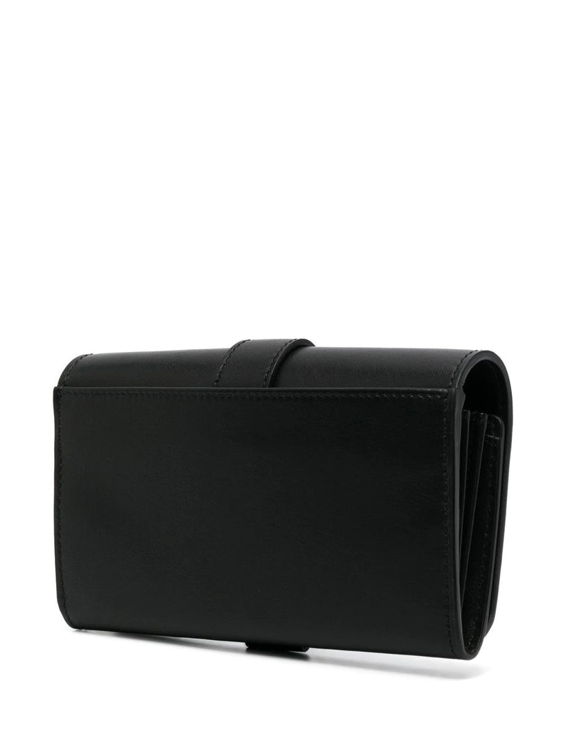 Logo-plaque clutch bag