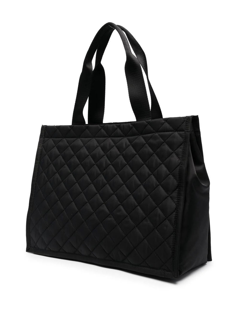 Logo quilted tote bag