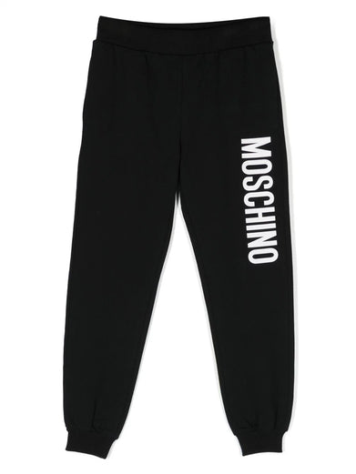 Logo-print cotton track pants