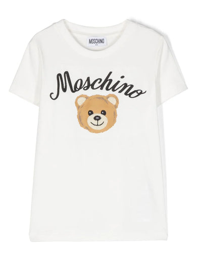 Teddy Bear-motif short-sleeve T-shirt