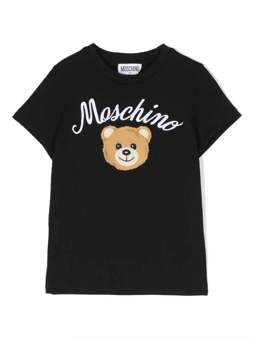 Teddy Bear-motif short-sleeve T-shirt