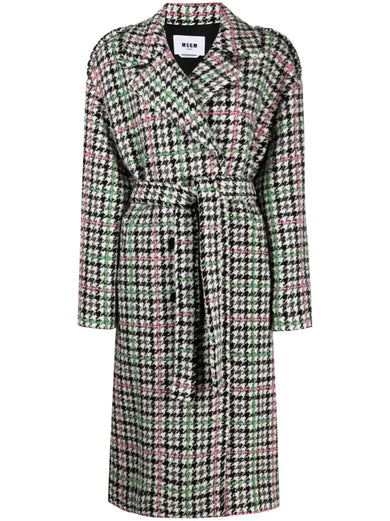 Trench coat "Houndstooth Check" motif