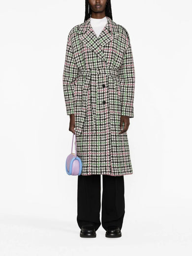 Trench coat "Houndstooth Check" motif