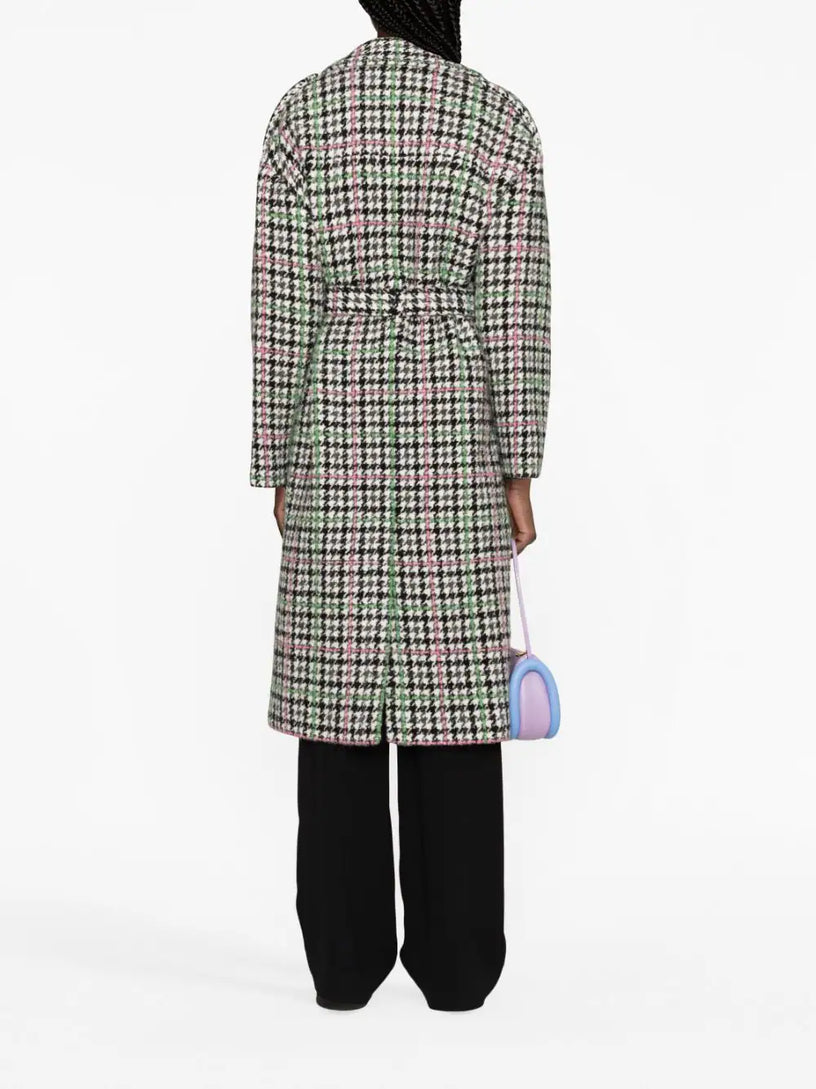 Trench coat "Houndstooth Check" motif