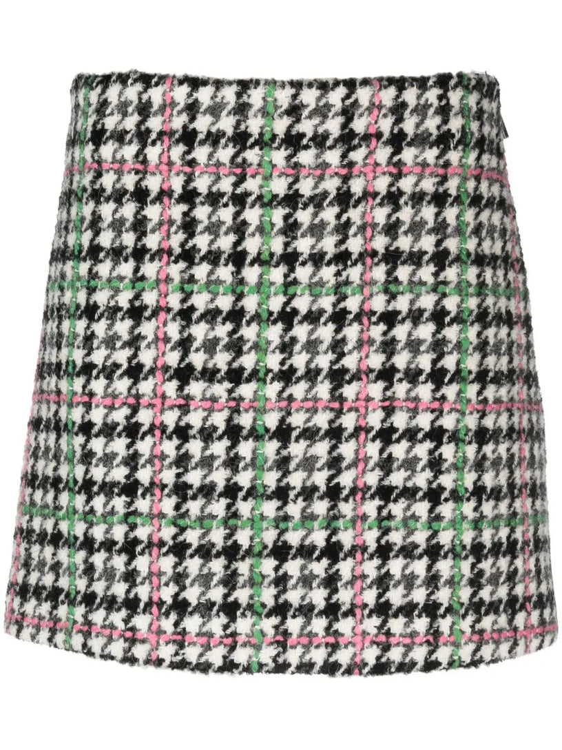 "Houndstooth Check" Skirt