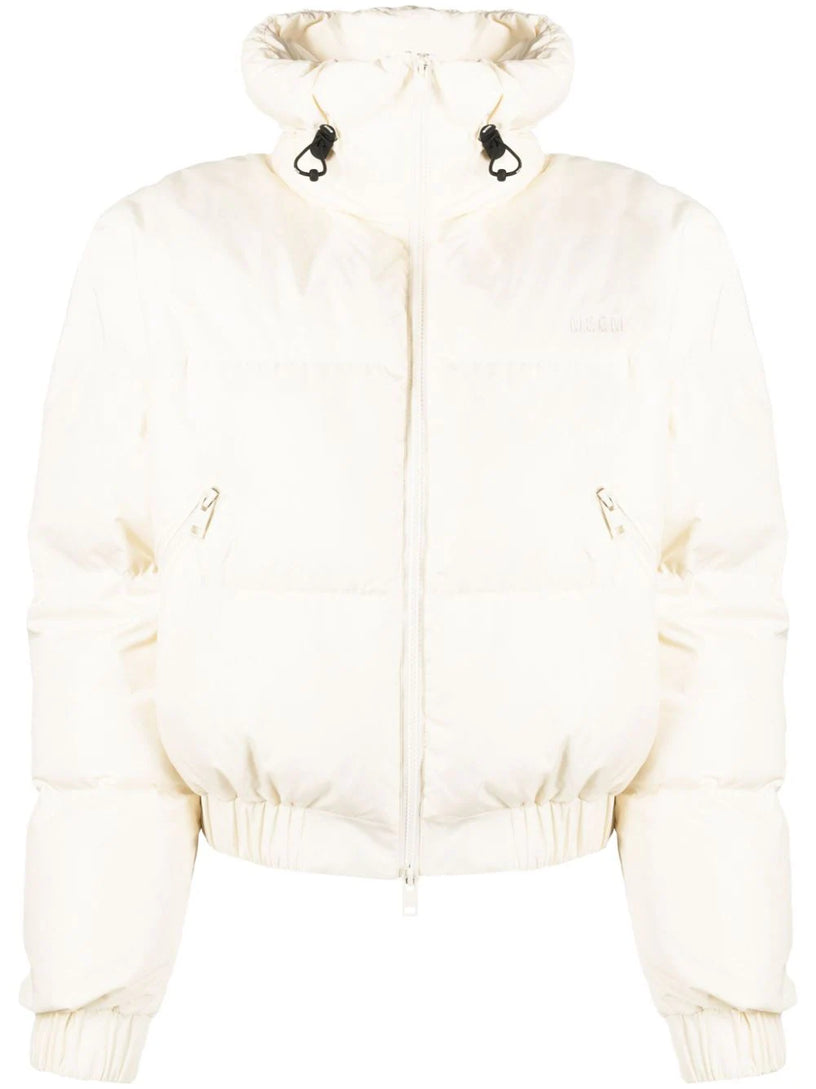 MSGM "ripstop nylon" cropped down jacket