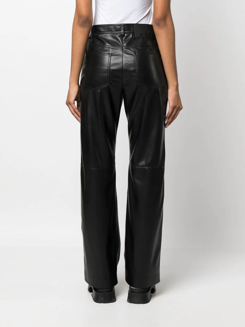 Faux leather trousers