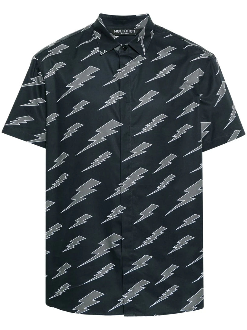 Poplin shirt with Thunderbolt print