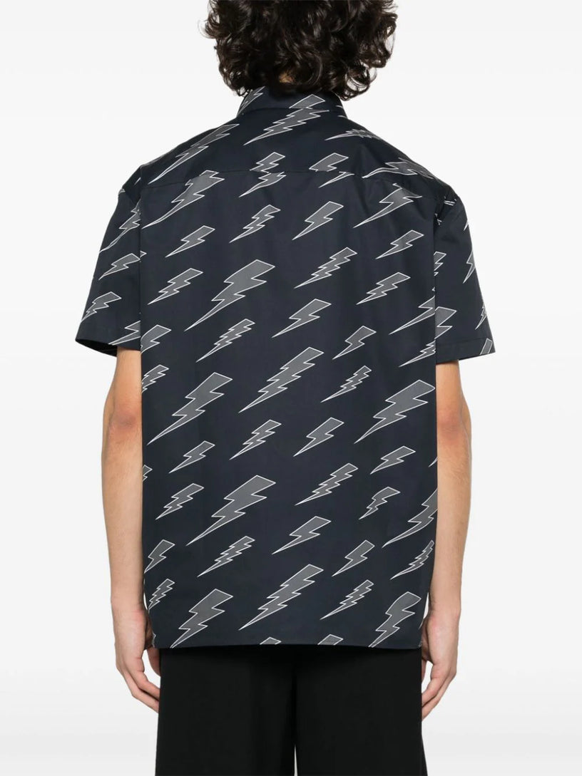 Poplin shirt with Thunderbolt print