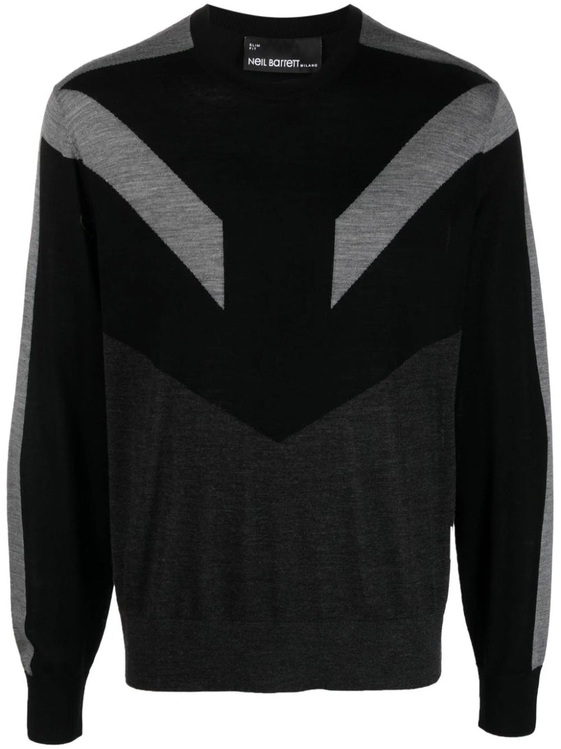 NEIL BARRETT Colour blocking sweater