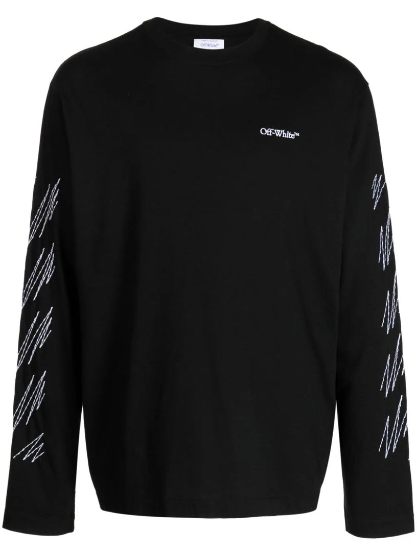 OFF-WHITE Stitch diags skate l/s t-shirt