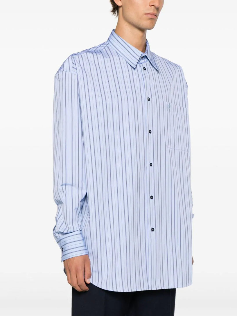 Striped shirt with logo