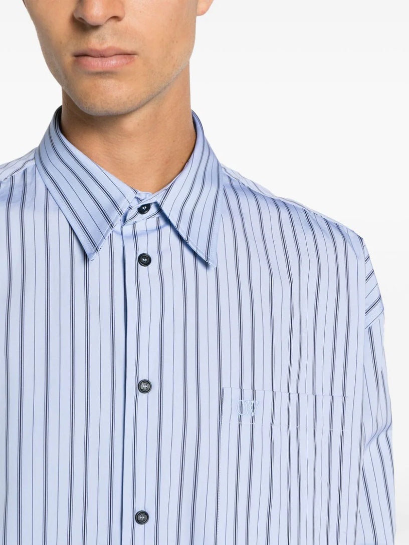 Striped shirt with logo