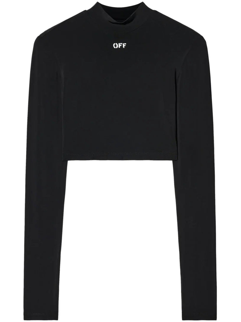 OFF-WHITE Off stamp sec skin t crop top