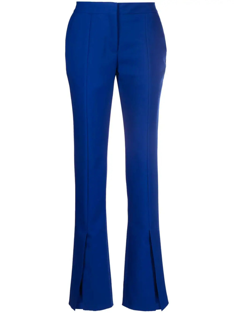 Tailored trousers with slit