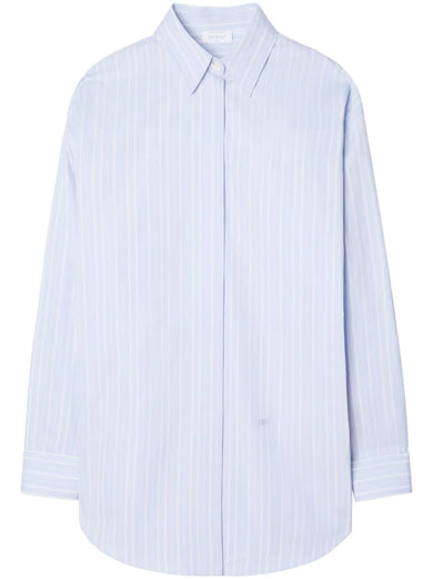 Stripe poplin twist chemisier