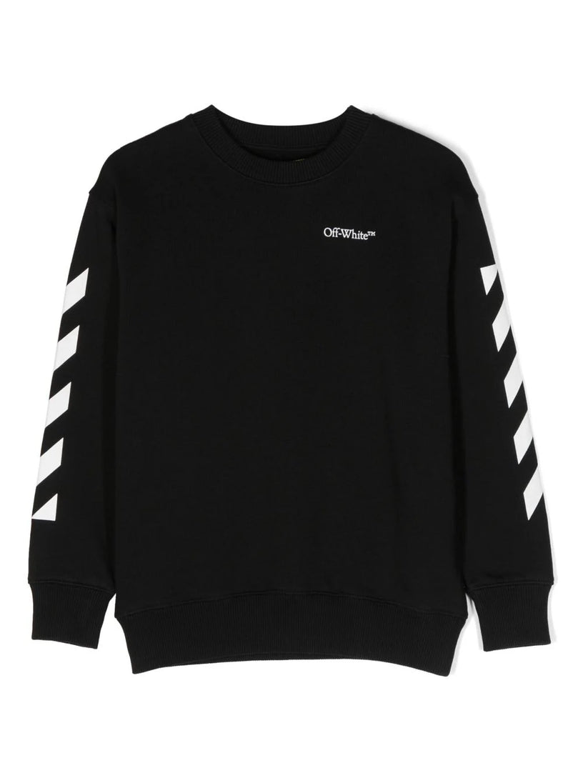 Sweatshirt with logo and diagonals