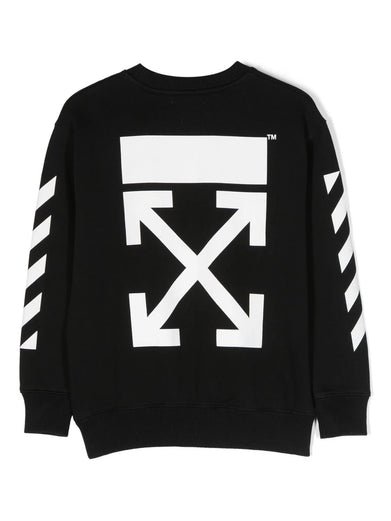 Sweatshirt with logo and diagonals