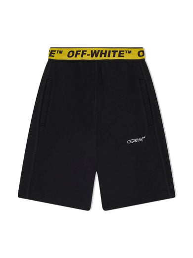 Logo band fleece shorts