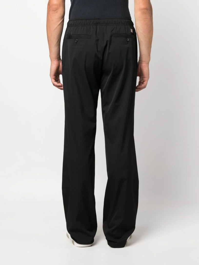 Straight trousers with monogram embroidery