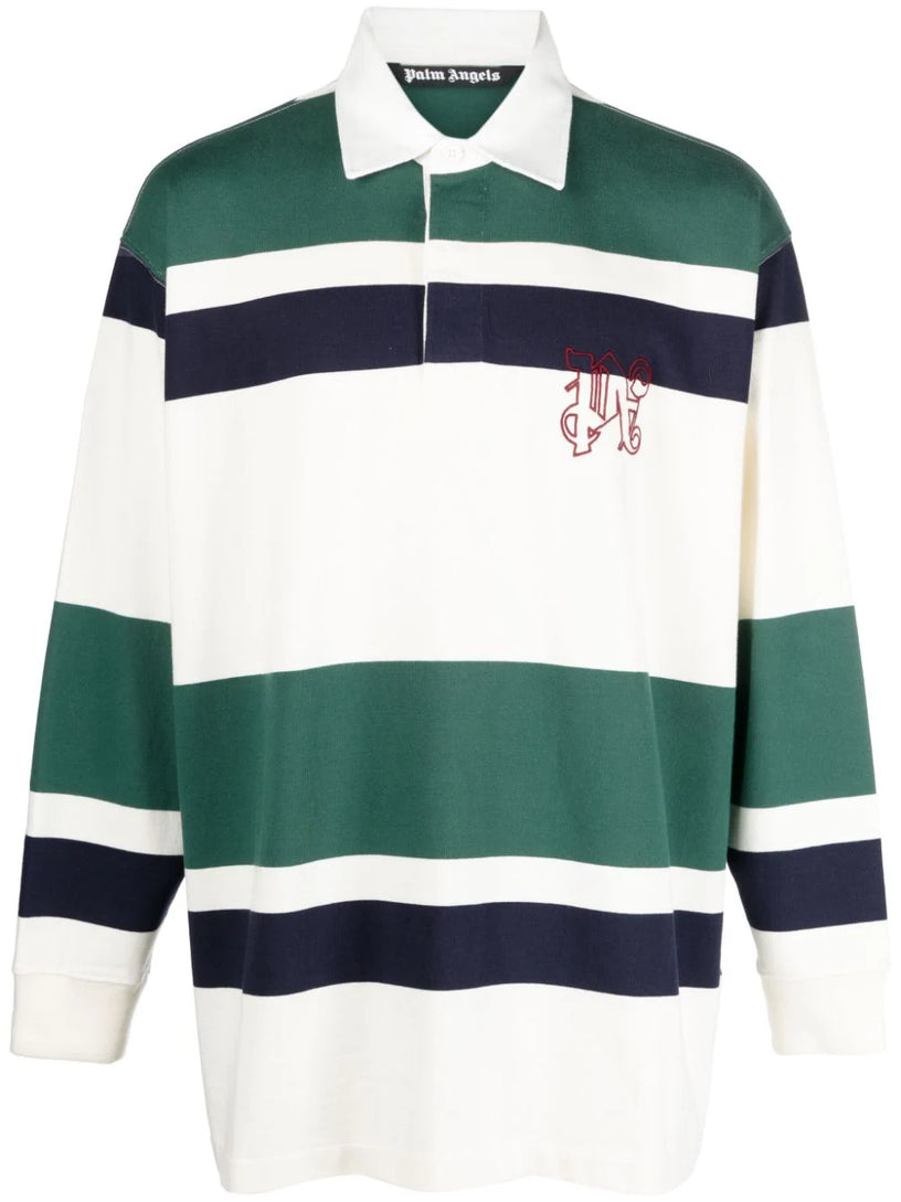 PALM ANGELS Monogram rugby polo