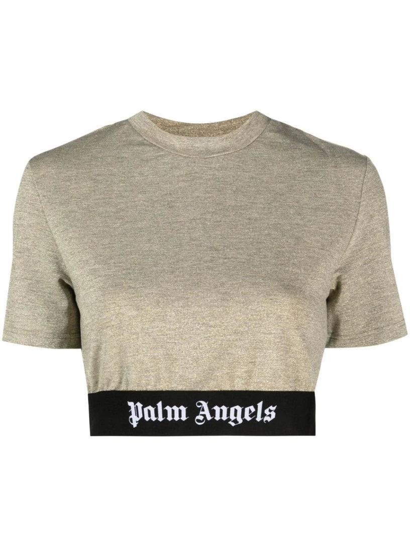 PALM ANGELS Lurex logo top