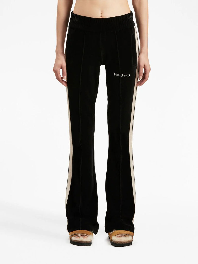 VELVET FLARE TRACK PANTS