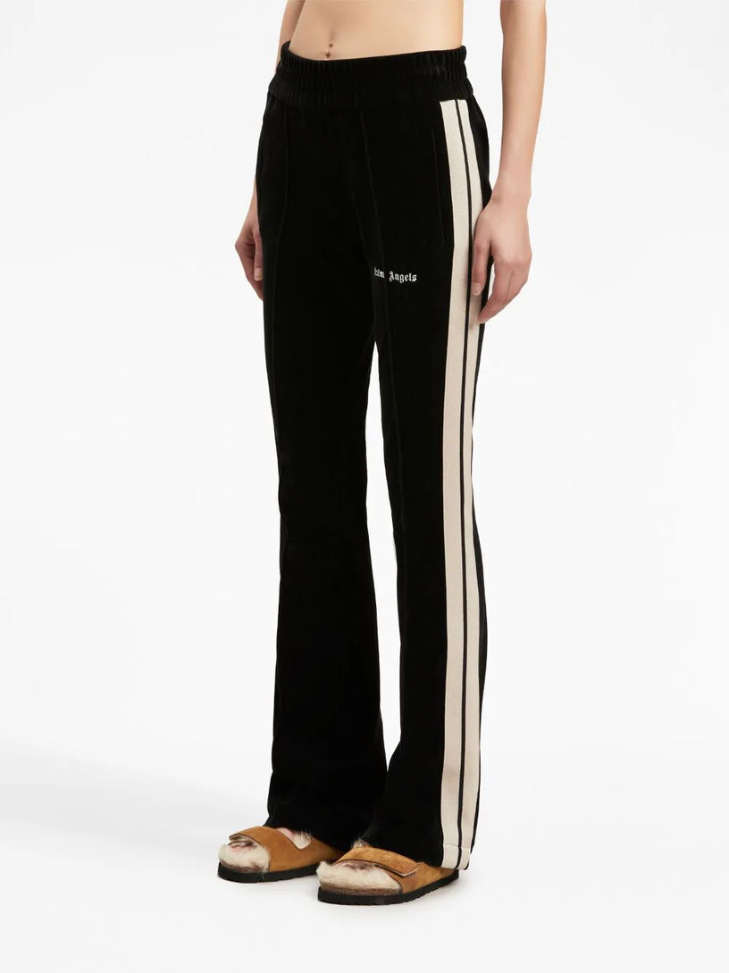 VELVET FLARE TRACK PANTS