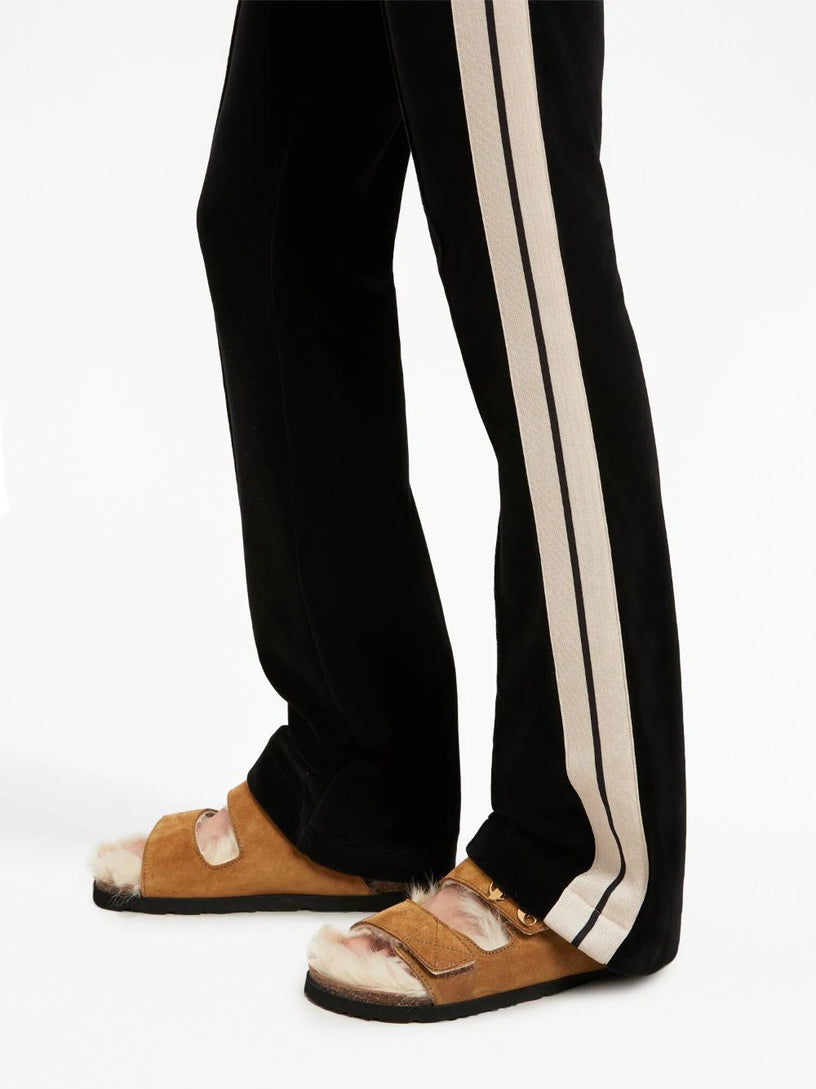 VELVET FLARE TRACK PANTS